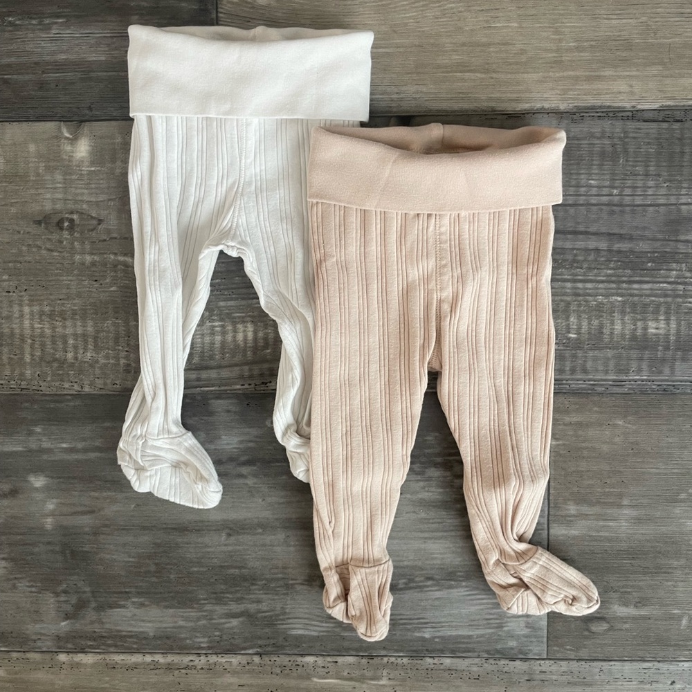 2 Pairs Footed H&M Baby Leggings